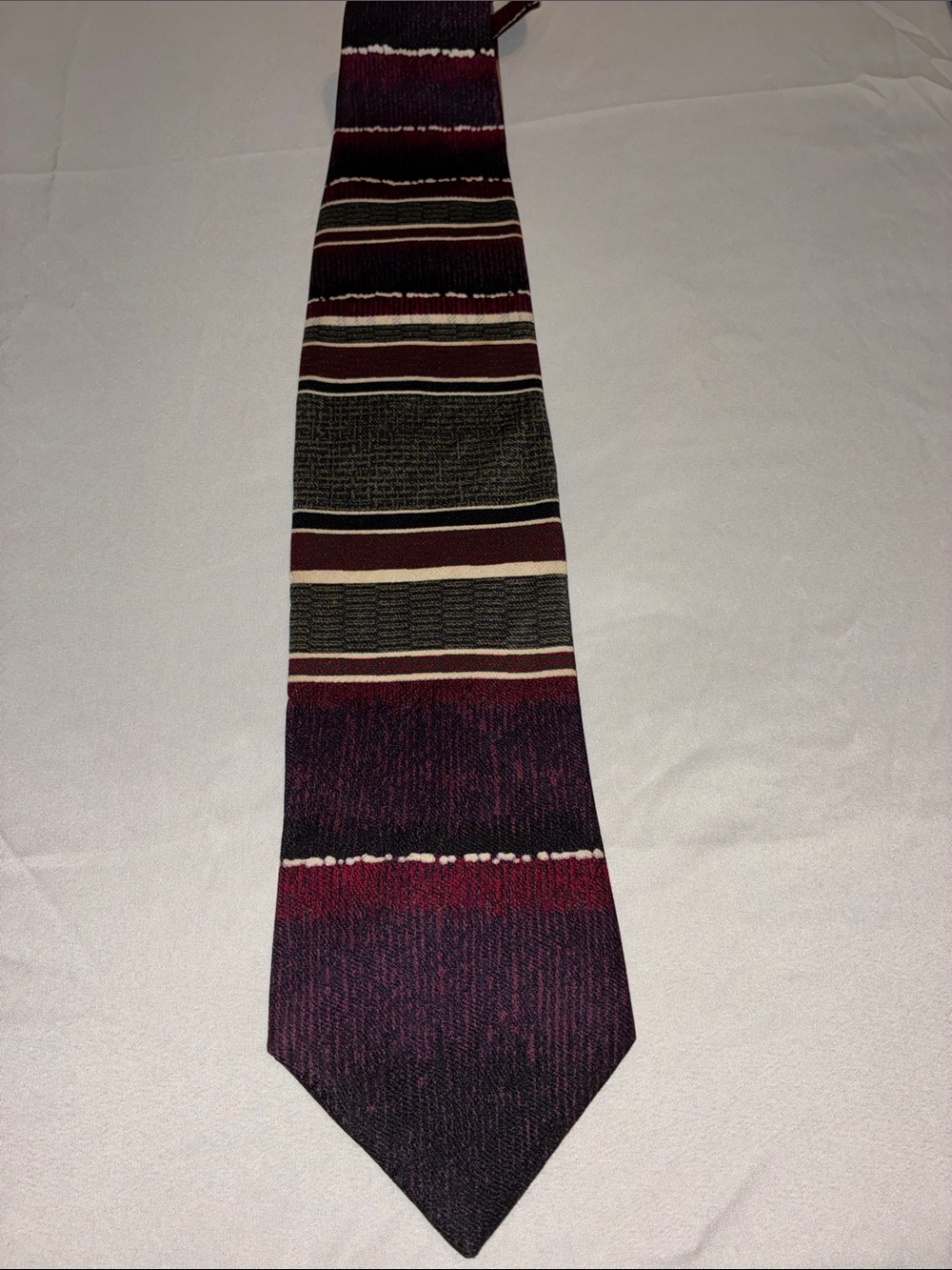 Vintage Burgundy & Cream Striped Tie – The Tie Shop